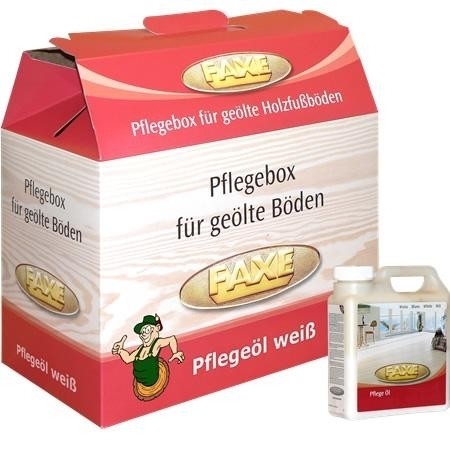 FAXE Bodenpflegebox mit Pflegeöl weiß